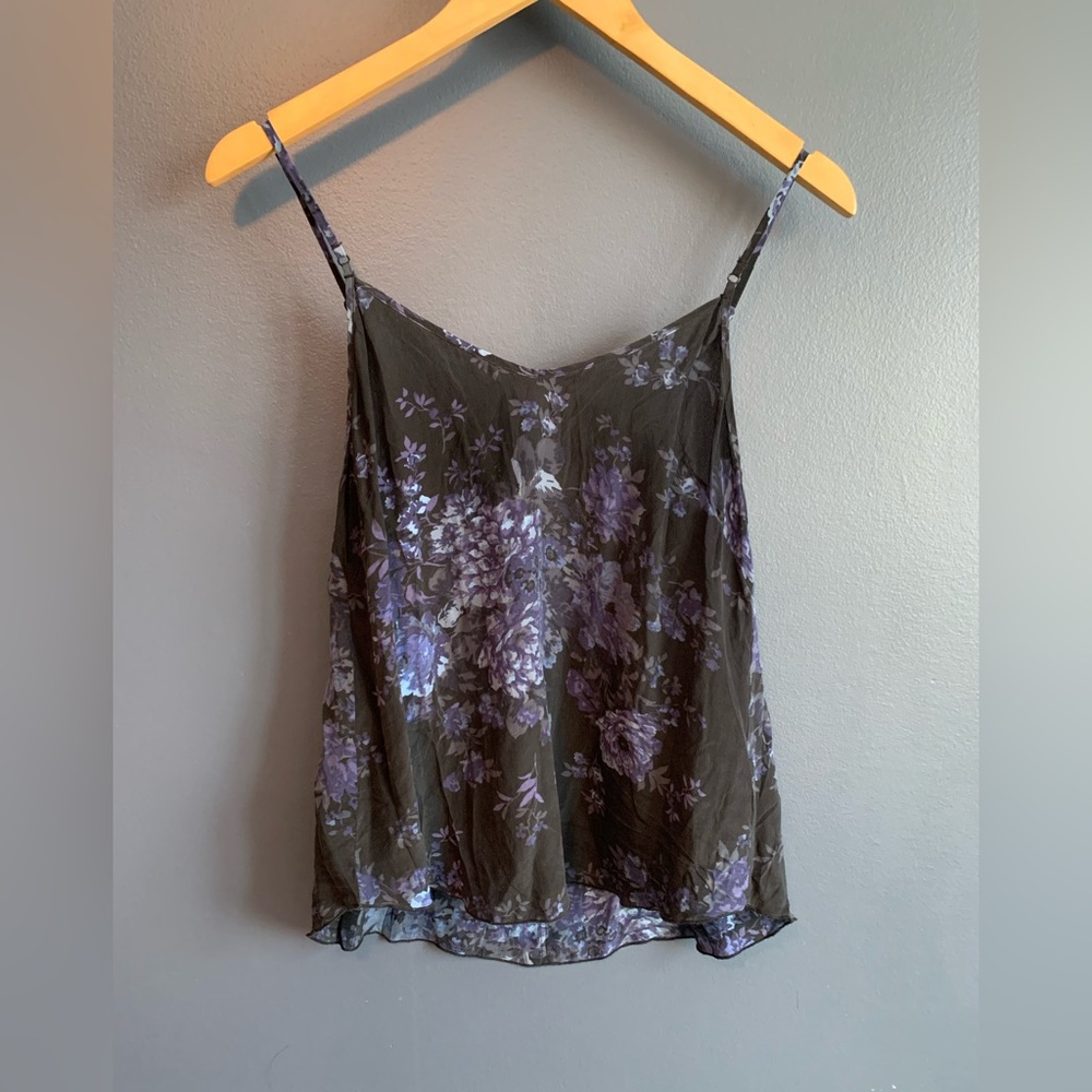 Wilfred 100% Silk Top with floral design